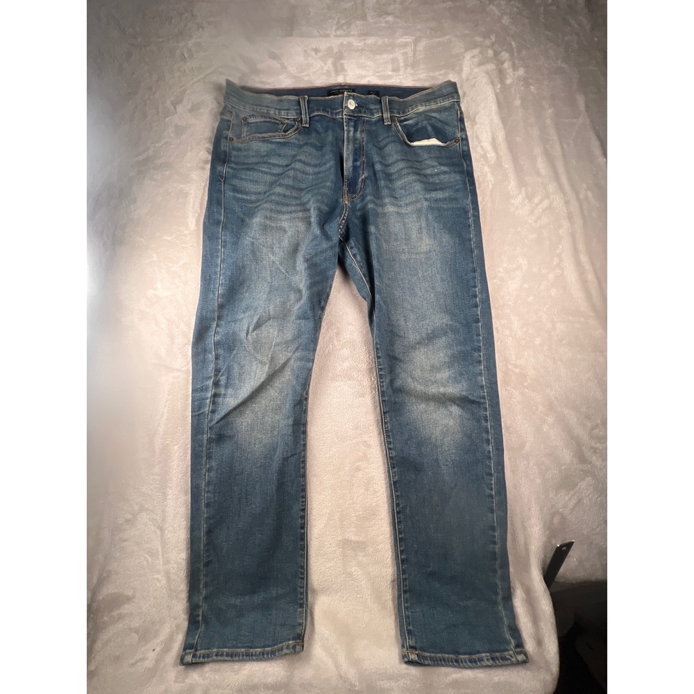 Lucky Brand 410 Athletic Fit Mens Jeans 36x30 Medium Wash Blue Stretch Denim